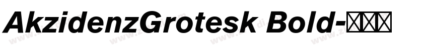 AkzidenzGrotesk Bold字体转换
